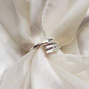 Dainty Silvertone Arrow Ring